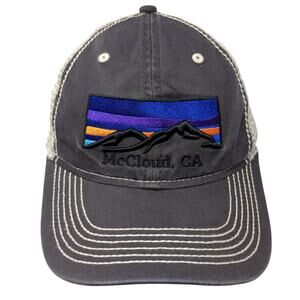 McCloud, CA Strapback Trucker Hat Gray One Size Adjustable Paramount Apparel